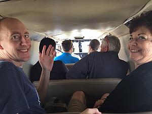 The rest of the passengers -- it was a tight squeeze. Luckily, the plane ride was only 8 (no typo) minutes :).
