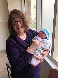 Nana with a new grandson -- Anderson George Thomas Noward
