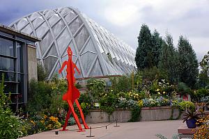 That red man is a sculpture by Alexander Kalder -- an exhibit of his works was on display throughout the park.