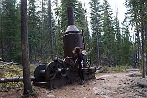 We happened upon this old steam engine used for logging in the 1800s. So odd to see it here without any other train track evidence.
