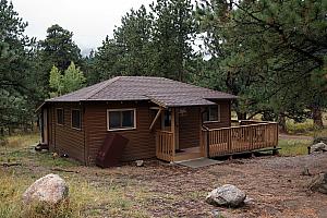 Front view of our YMCA cabin. The YMCA campus had more than 100 2-, 3-, and 4-bedroom cabins, and multiple lodges. An impressive campus, we would recommend it.