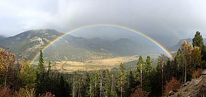 It was very cool to see this full rainbow as we were elevated and it appeared in the valley below us.